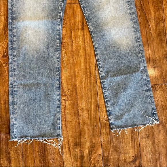 FRAME Women’s Le High Straight Blue Distressed Size 26 - Picture 3 of 12